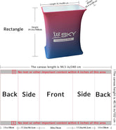 Custom Portable Tradeshow Podium Table, Hydraulic lift, Luminescent, Light box Rectangular